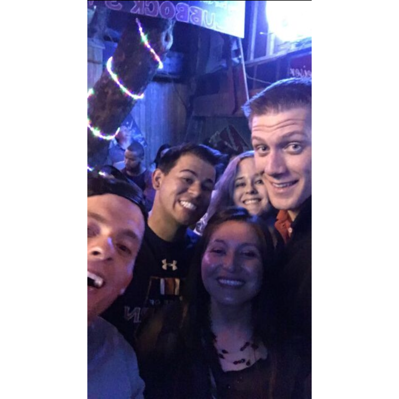 The night we met. This was after a Texas Tech football game on Broadway :)