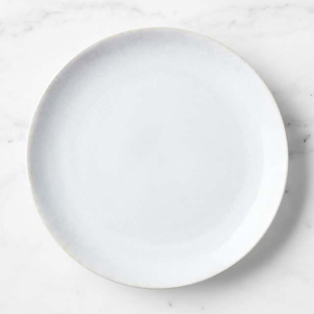 Cyprus Reactive Glaze Dinner Plates, Set of 8, White