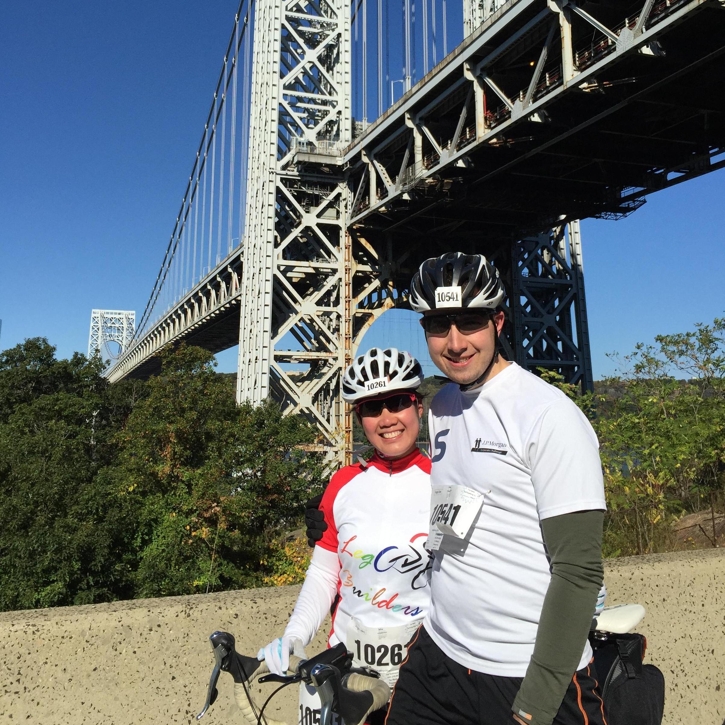 Participating in the Bike MS ride in October 2014