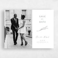 White Wedding Save the Date - Avila Photo