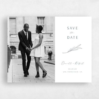 White Wedding Save the Date - Avila Photo