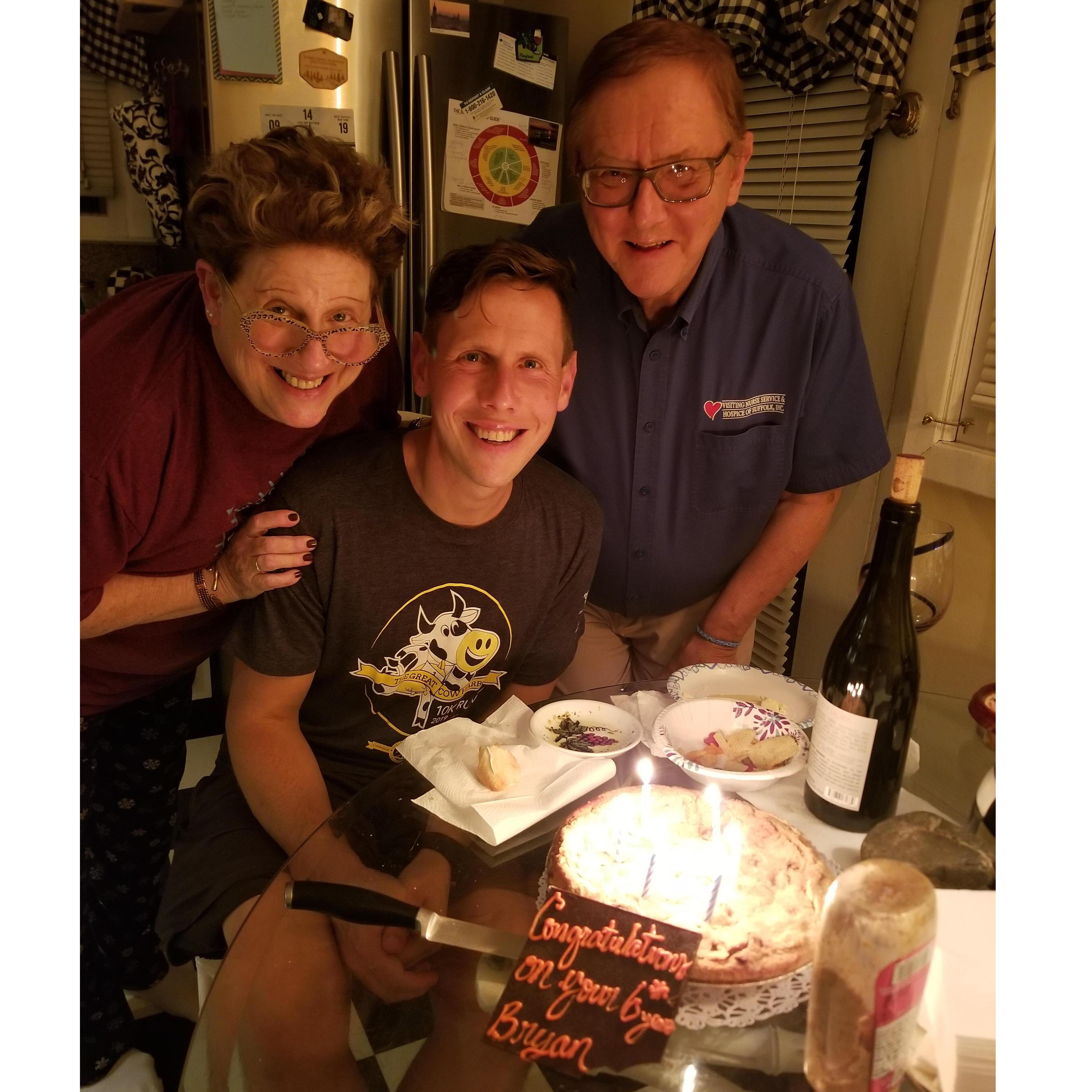Celebrating Bryan's six year anniversary in the military.