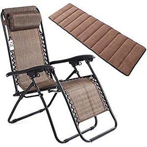 APEX LIVING All Seassonal Zero Gravity Chair Lounge Recliner Adjustable with Removable Suede Cushion for Office Indoor Outdoor  Leisure Rest