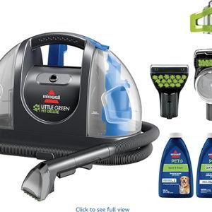 Bissell Little Green Pet Deluxe Portable Carpet Cleaner and Car/Auto Detailer, 3353, Gray/Blue