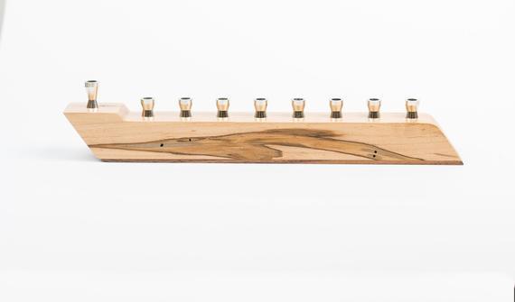 Maple Wood Menorah