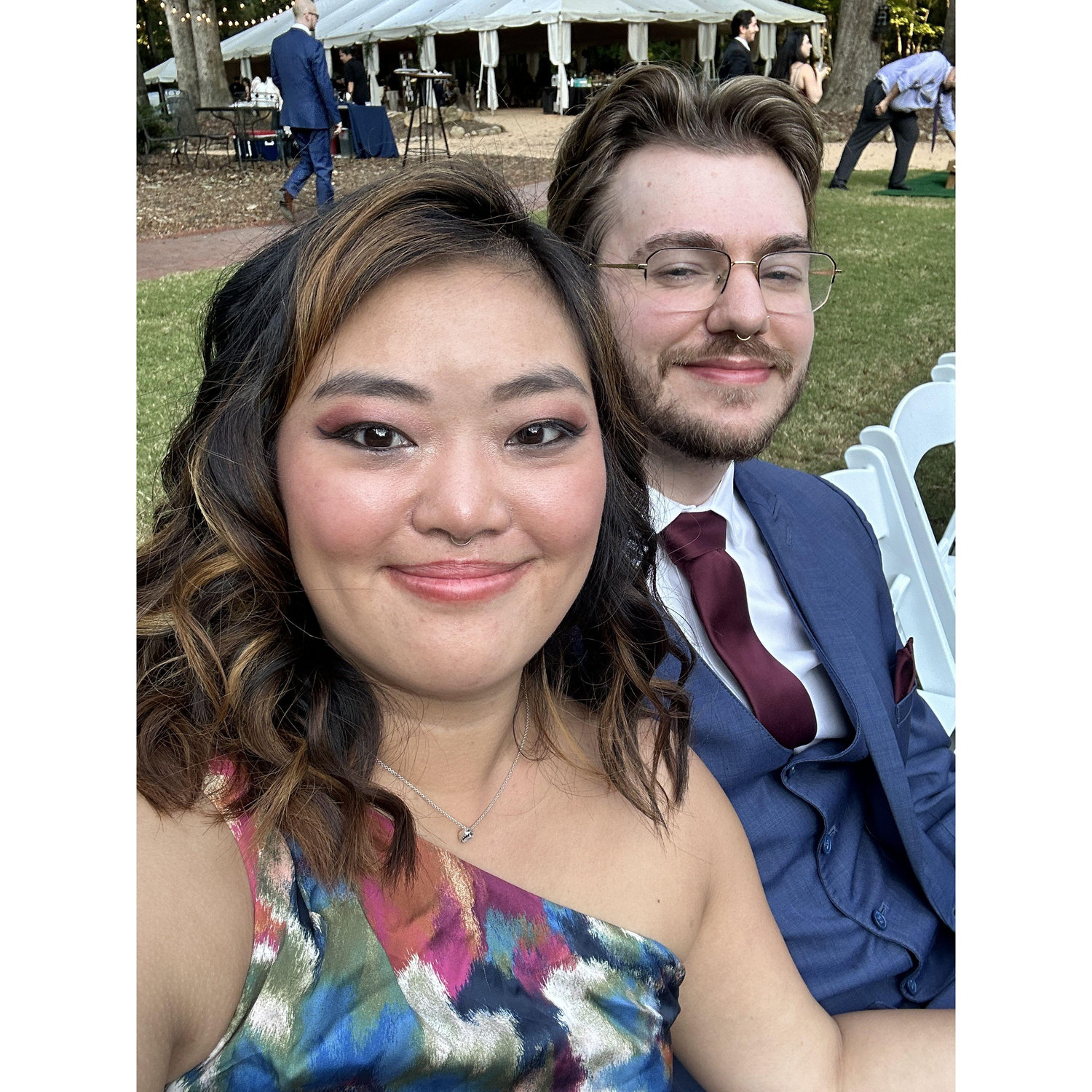 At our good friend's wedding.