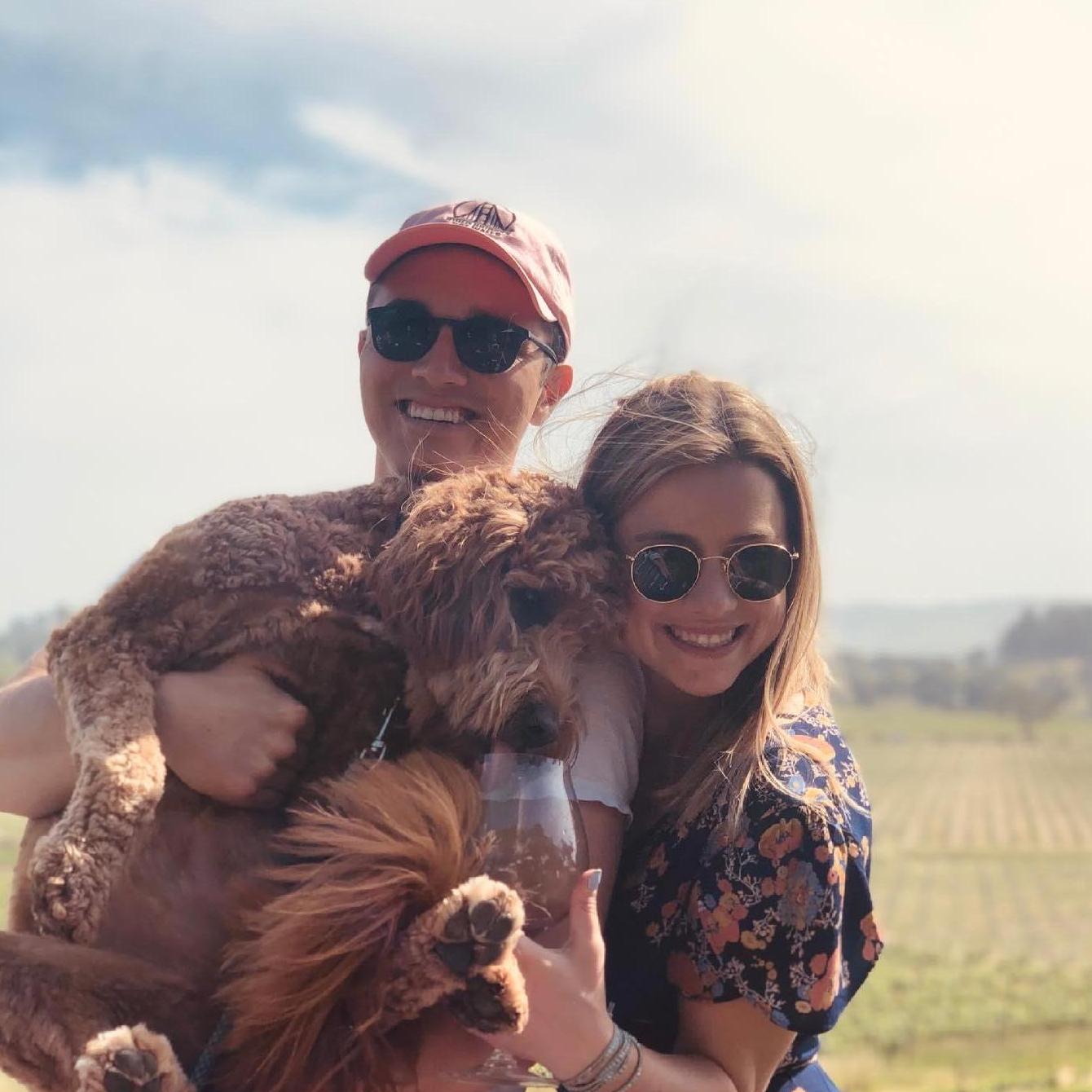 Discovering Blu's love for red wine. Scribe Winery, 2019