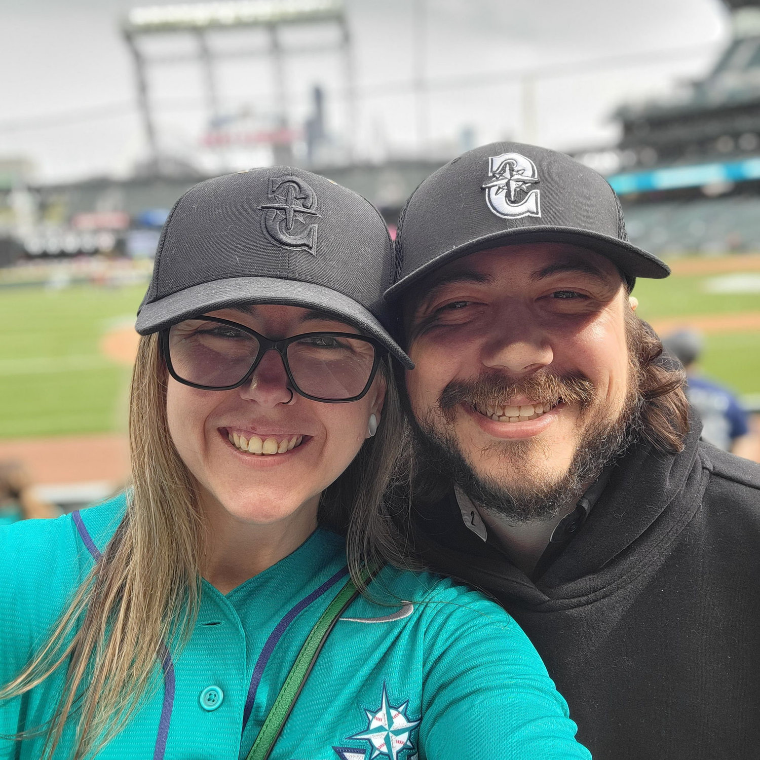 Our second Mariners game, first one with half the kids