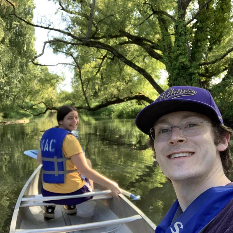 Canoeing near Lake Washington. We saw lots of bald eagles!