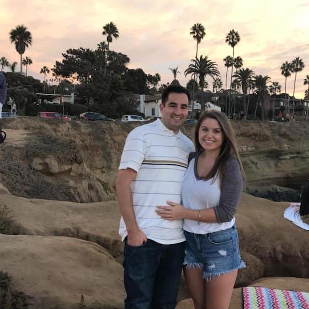 Celebrating Valentine's Day at Sunset Cliffs in San Diego