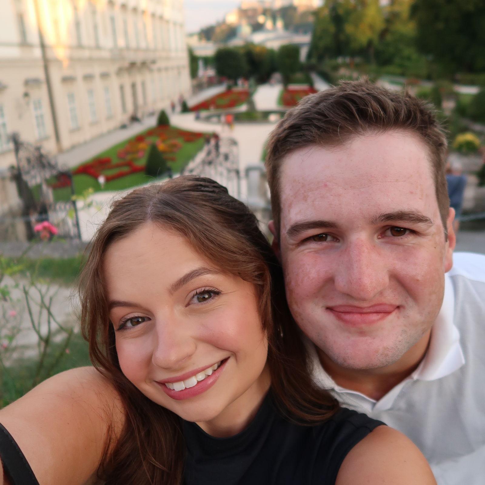 Location: Salzburg, Austria. Mason surprised Laura with a beautiful dinner overlooking Salzburg to celebrate her 24th Birthday!
