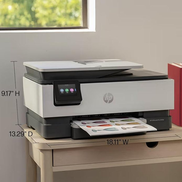 HP OfficeJet Pro 8125e Wireless All-in-One Color Inkjet Printer, Print, scan, Copy, ADF, Duplex Printing Best-for-Home Office, 3 Month Instant Ink Trial Included, AI-Enabled (405T6A)