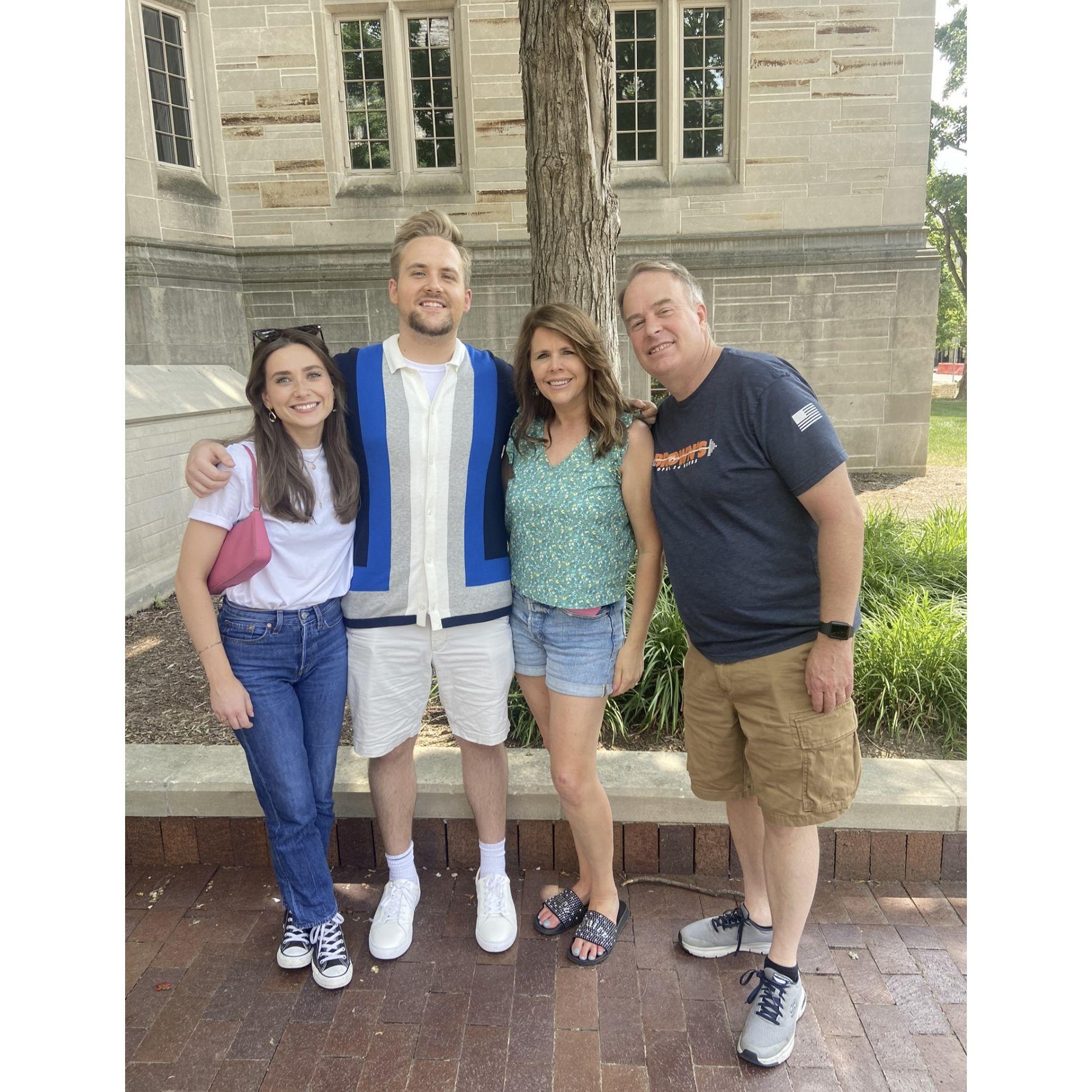 Trey's parents coming to visit us in Bloomington, IN. Summer 2023.