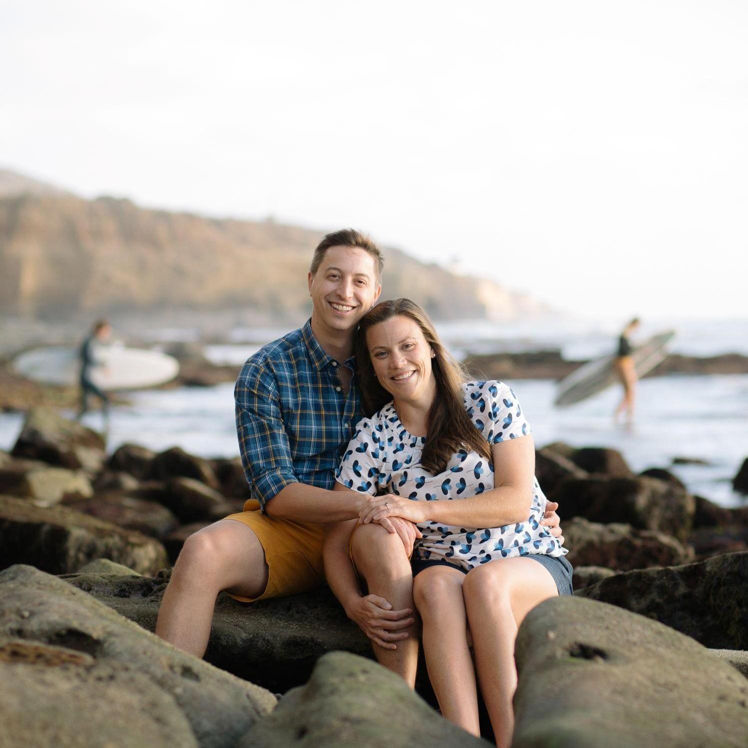 Our engagement photos at Sunset Cliffs with Heidi-O-Photo