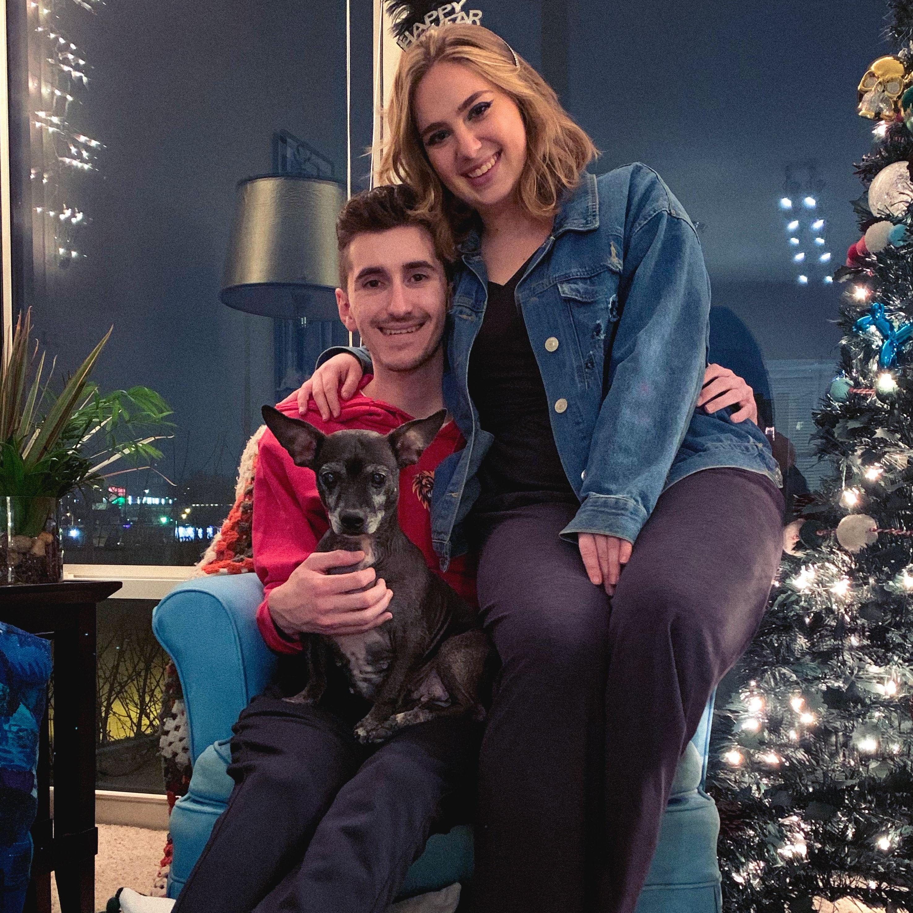 Ringing in the new year is a little sweeter with your true love by your side. And Matt, too!