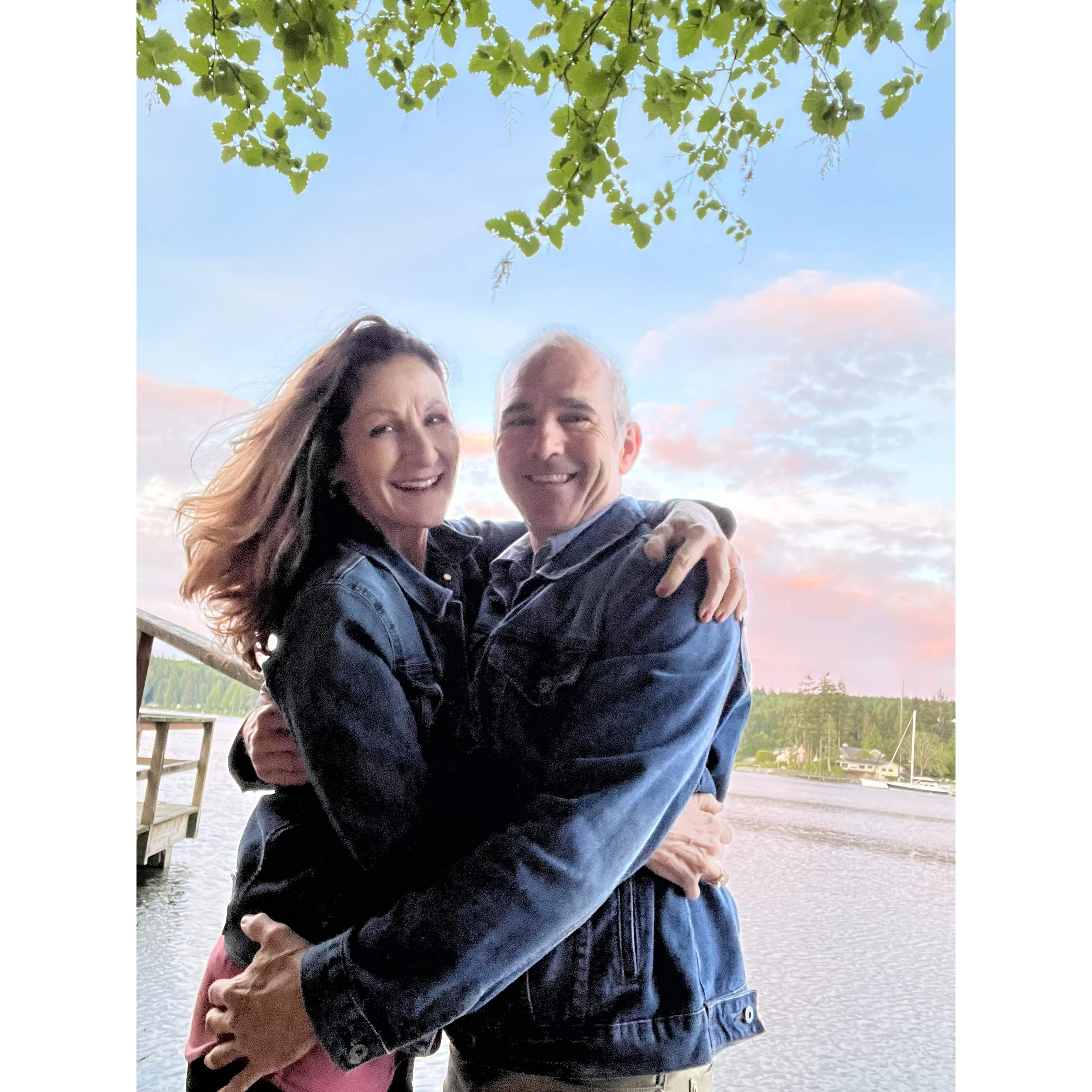 At Evan and Tessa's rehearsal evening.