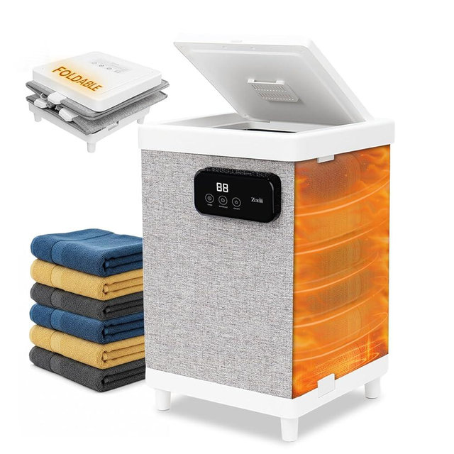 ZonLi 35L Large Towel Warmers,Luxury Foldable Towel Warmer for Bathroom, Auto Shut Off, Fits Up to 3 Oversized 40"X70" Towels,Portable Housewarming Gift