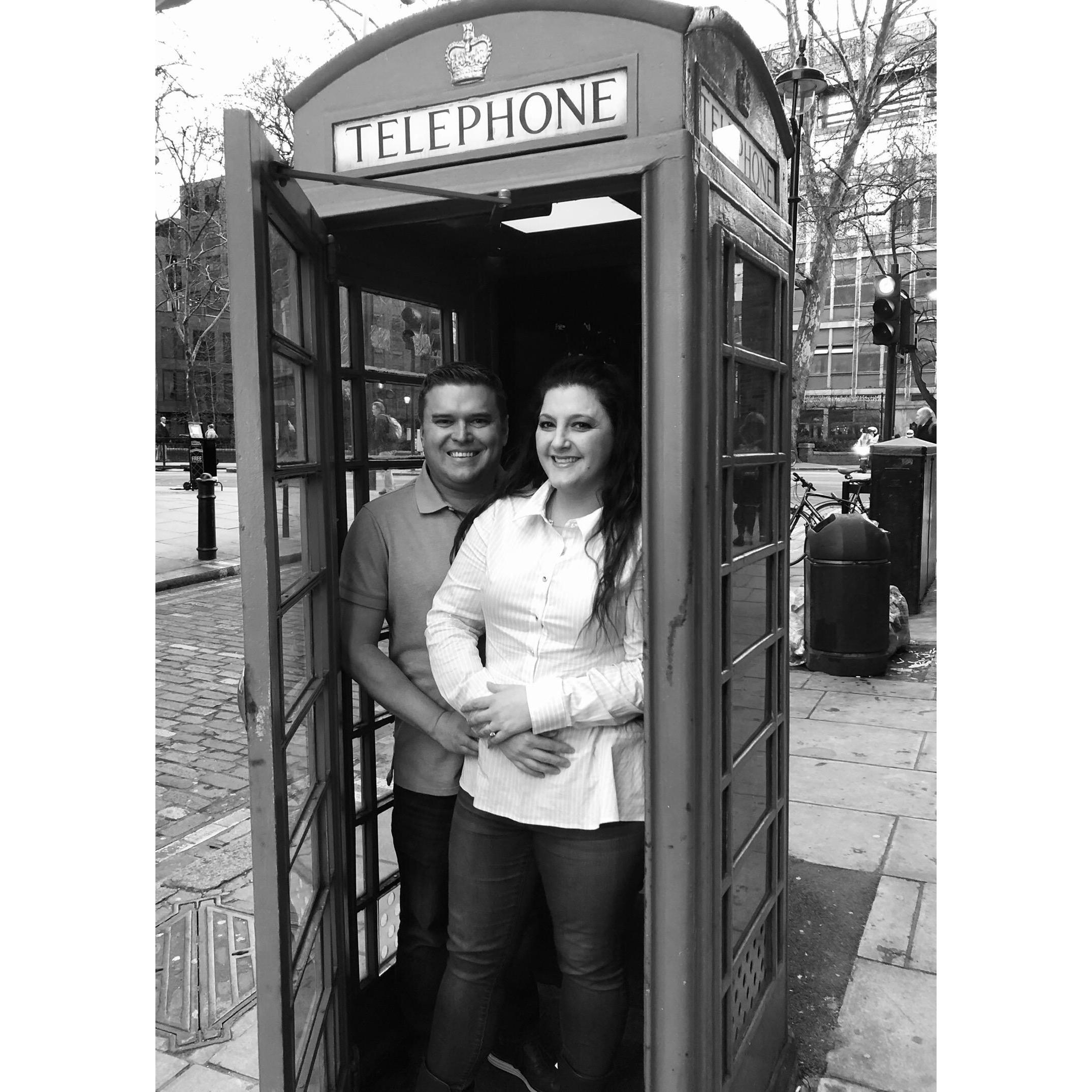 Our first international trip together in London