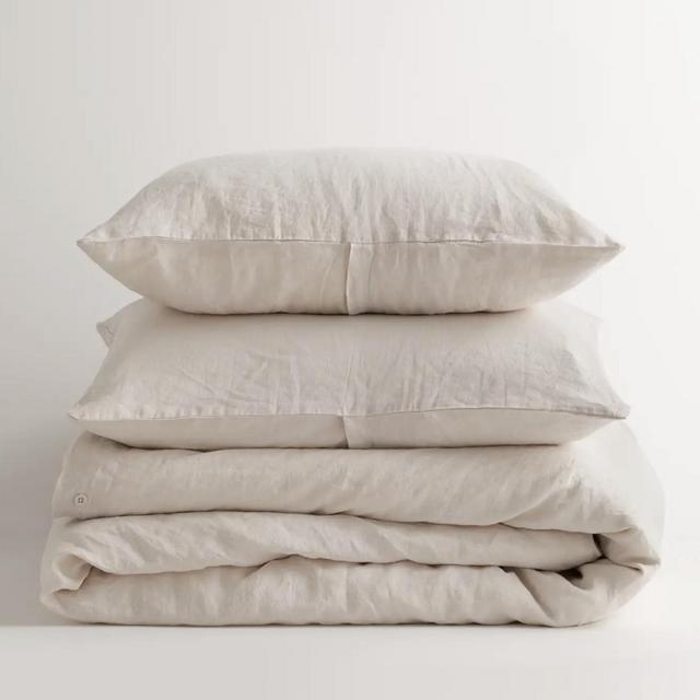 European Linen Duvet Cover- Sand- King