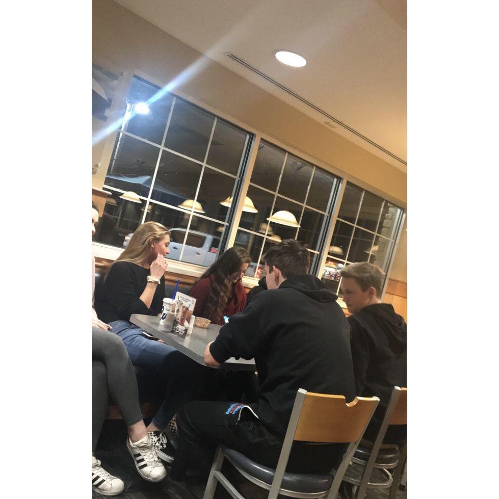 January 11, 2019. The first day we saw each other at Culvers when our friends all sat at the same table.
