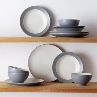 Colorwave Coupe 12-Piece Dinnerware Set, Service for 4
