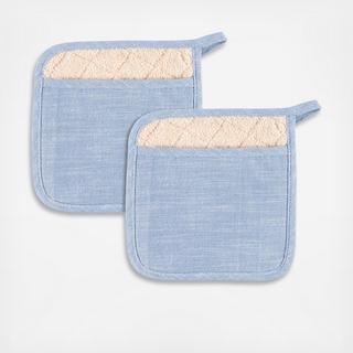 Christopher Kimball's Milk Street Chambray Potholder, Set of 2