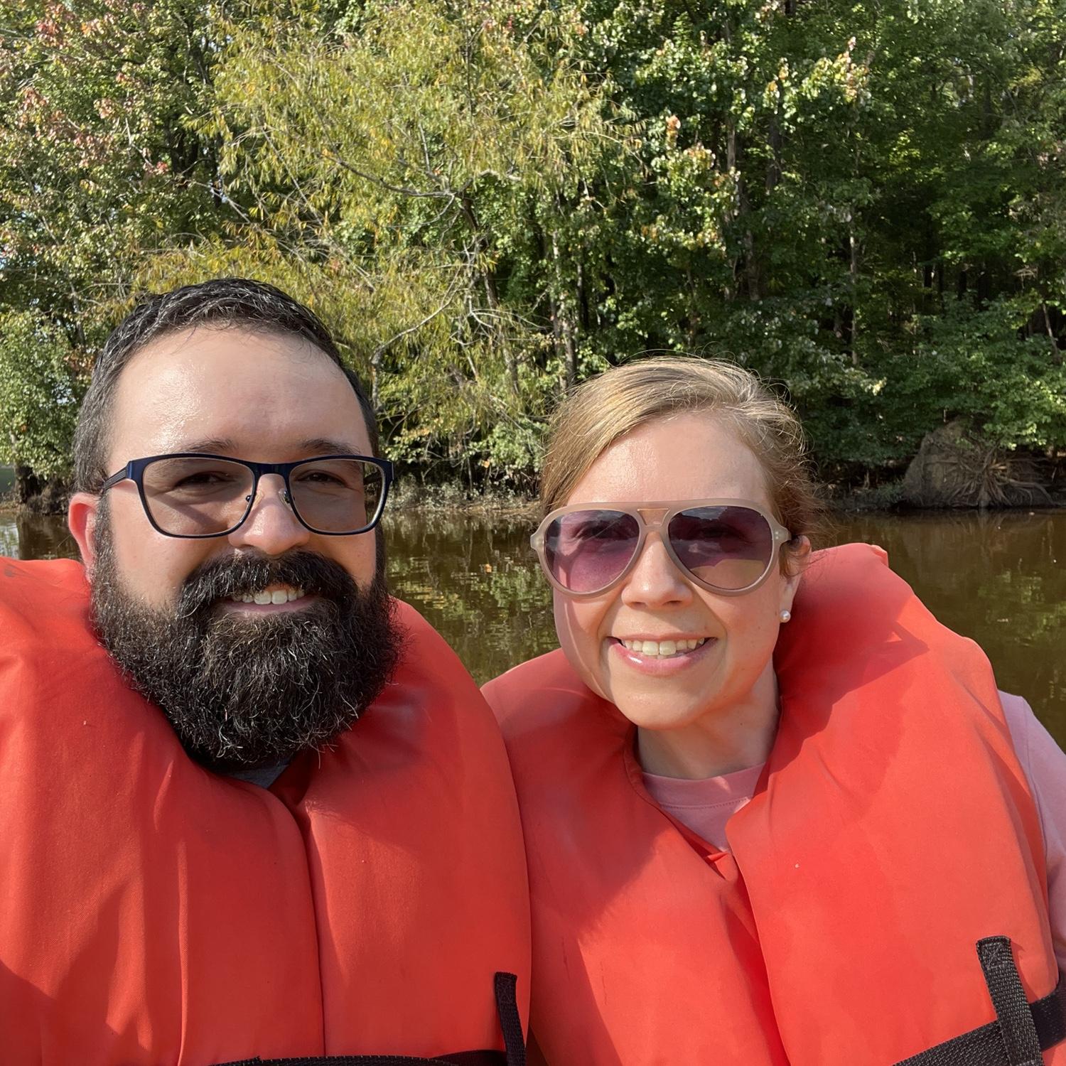 Dave and Allison have picnicked at Bond Park a number of times; they enjoyed taking a pedal boat around the lake.