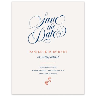 Light Oatmeal, Beige Wedding Digital Save the Date - Jerome Portrait