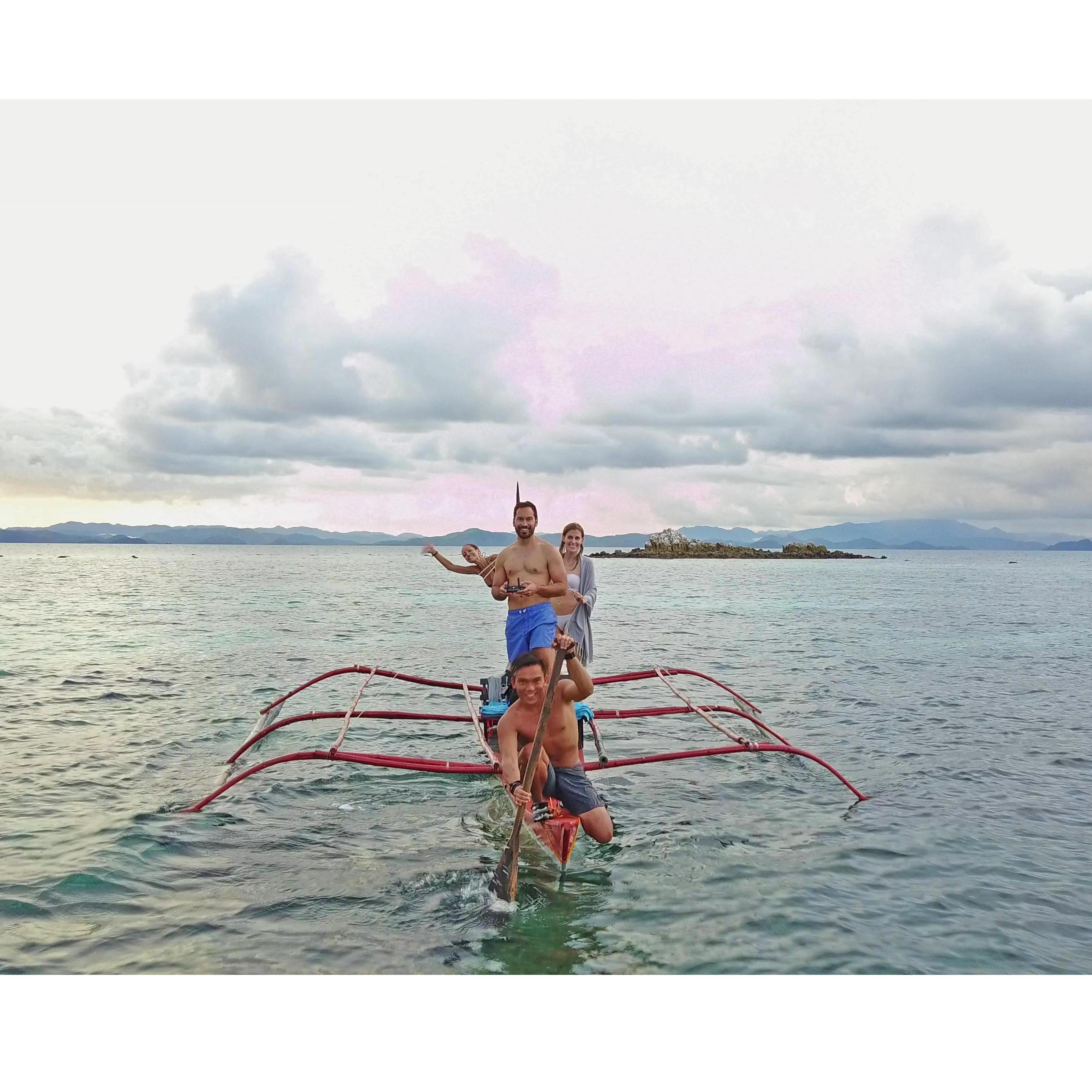 A boat ride out to a nearby reef to snorkel with our new friends, Rex and Pilar.
