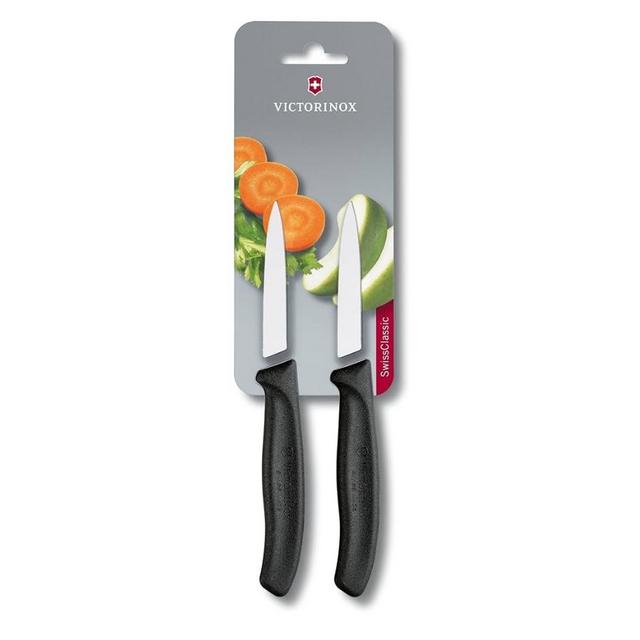 Victorinox Swiss Classic 2 Piece Paring Knife Set- Black