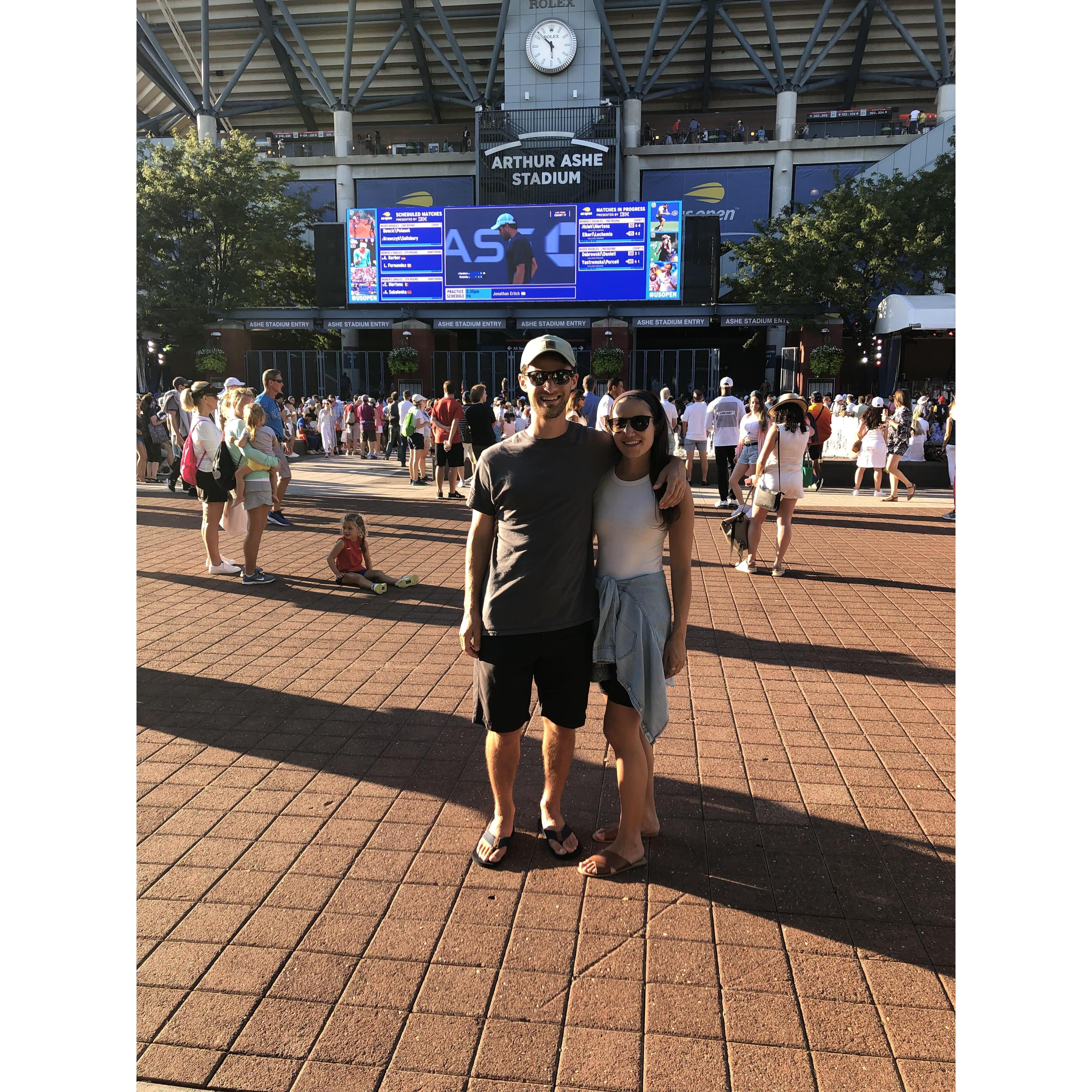 Schwartz family outing to the 2021 US Open