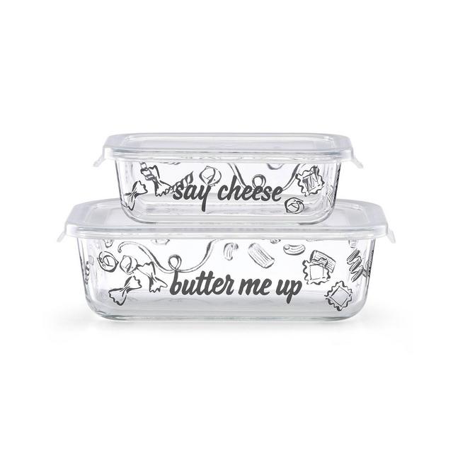 kate spade new york There's A-More Rectangular Glass Storage, Set of 2