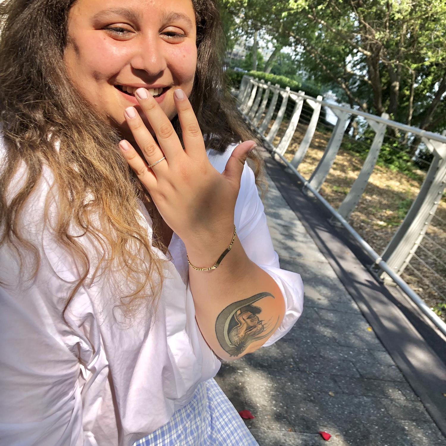A newly engaged Dunya!