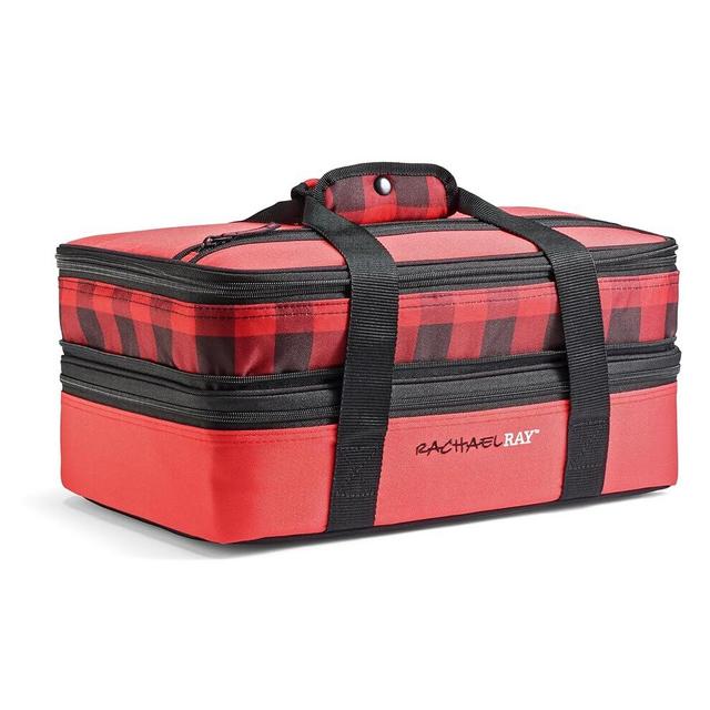 Rachael Ray Expandable Insulated Casserole Carrier for Hot or Cold Food, Thermal Lasagna Lugger Tote for Potluck, Parties, Picnic, and Cookouts, Fits 9" x 13" Baking Dish