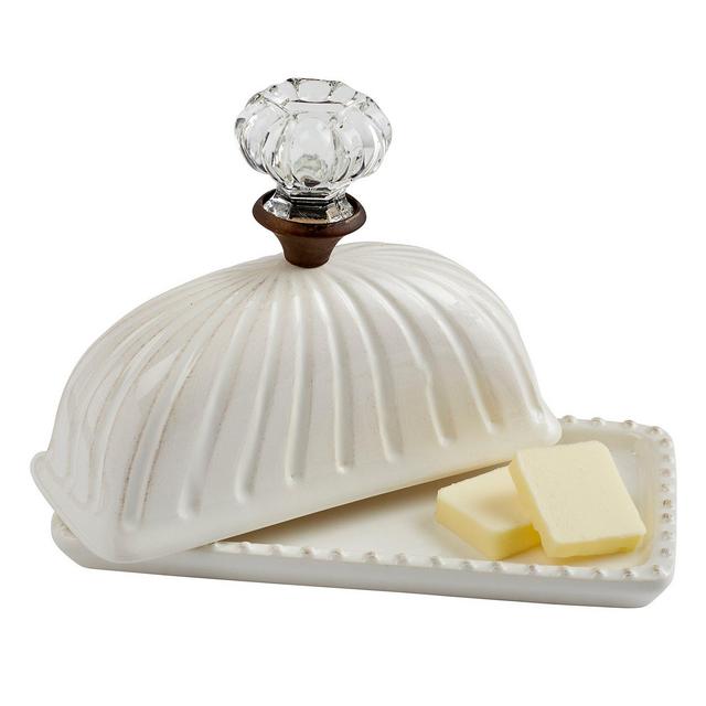 Mud Pie Circa Door Knob Covered Butter Dish