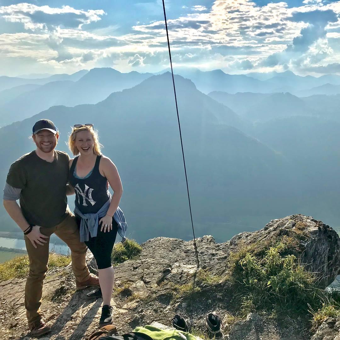 The hills are alive! During this visit to Austria, John Michael asked Catherine's father for her hand in marriage.