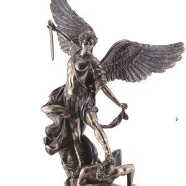 St. Michael Bronze Finish Statue, 14"