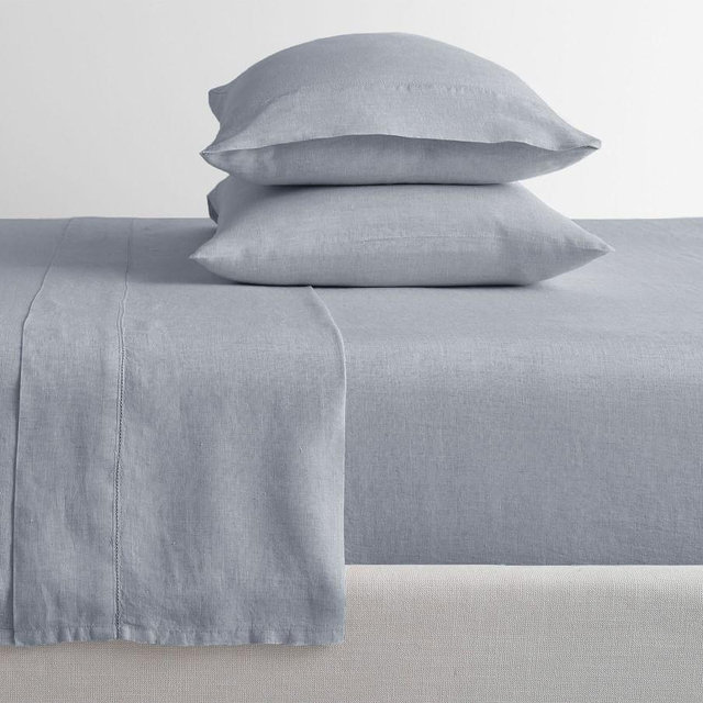 Belgian Flax Linen Sheet Set, Queen, Chambray/Flax