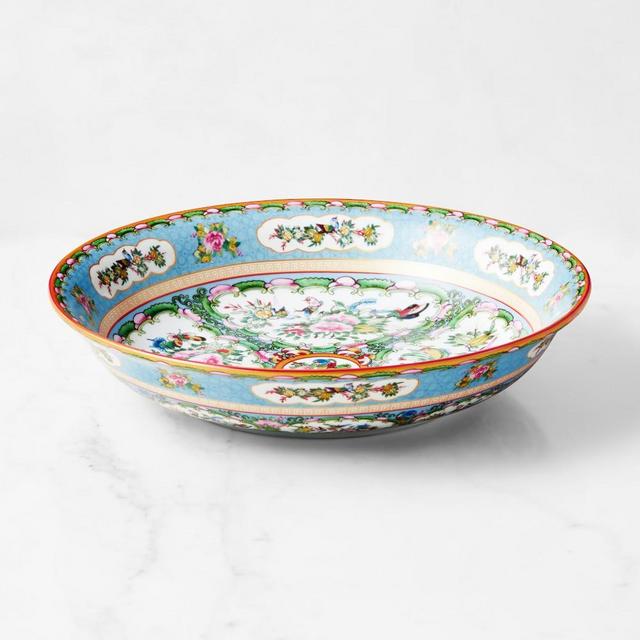 Famille Rose Serving Bowl, Blue