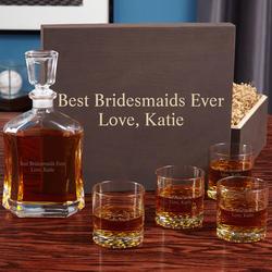 Personalized Buckman Whiskey Glasses, Set of 4