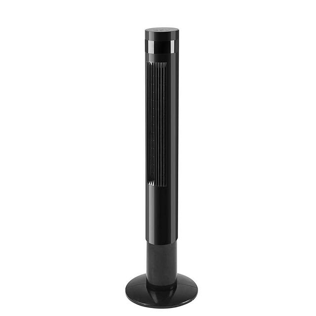 Antarctic Star 43-Inch Tower Fan Oscillating Fan Quiet Cooling Remote Control Powerful Standing 3 Speeds Wind Modes Bladeless Floor Fans Portable Bladeless Fan Bedroom Black