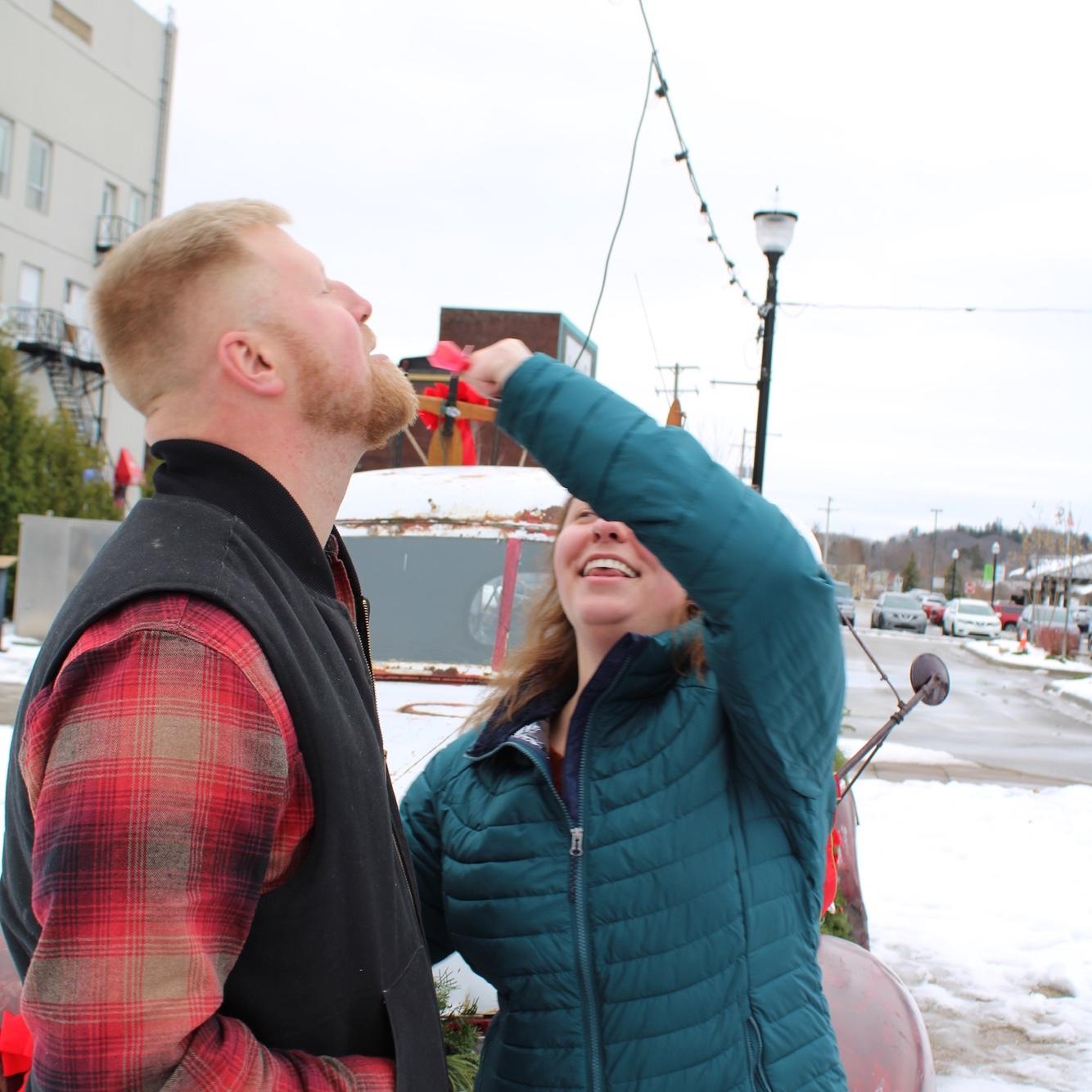 Josh always joked he was just going to buy Courtney a red ring pop 🤣 so he did!