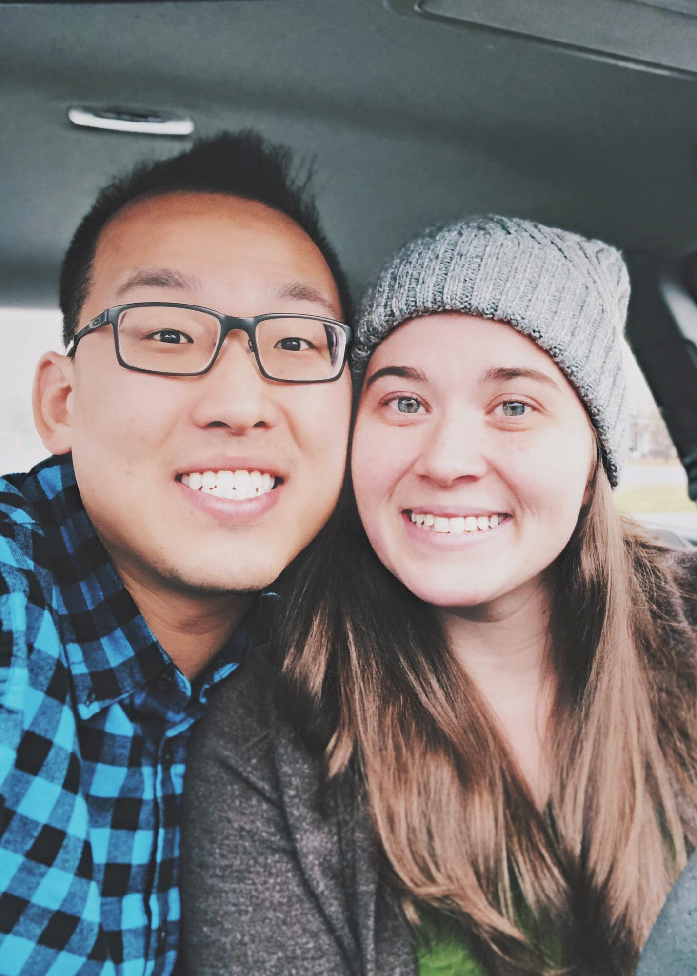 Right before our lunch at Taqueria Flavio!