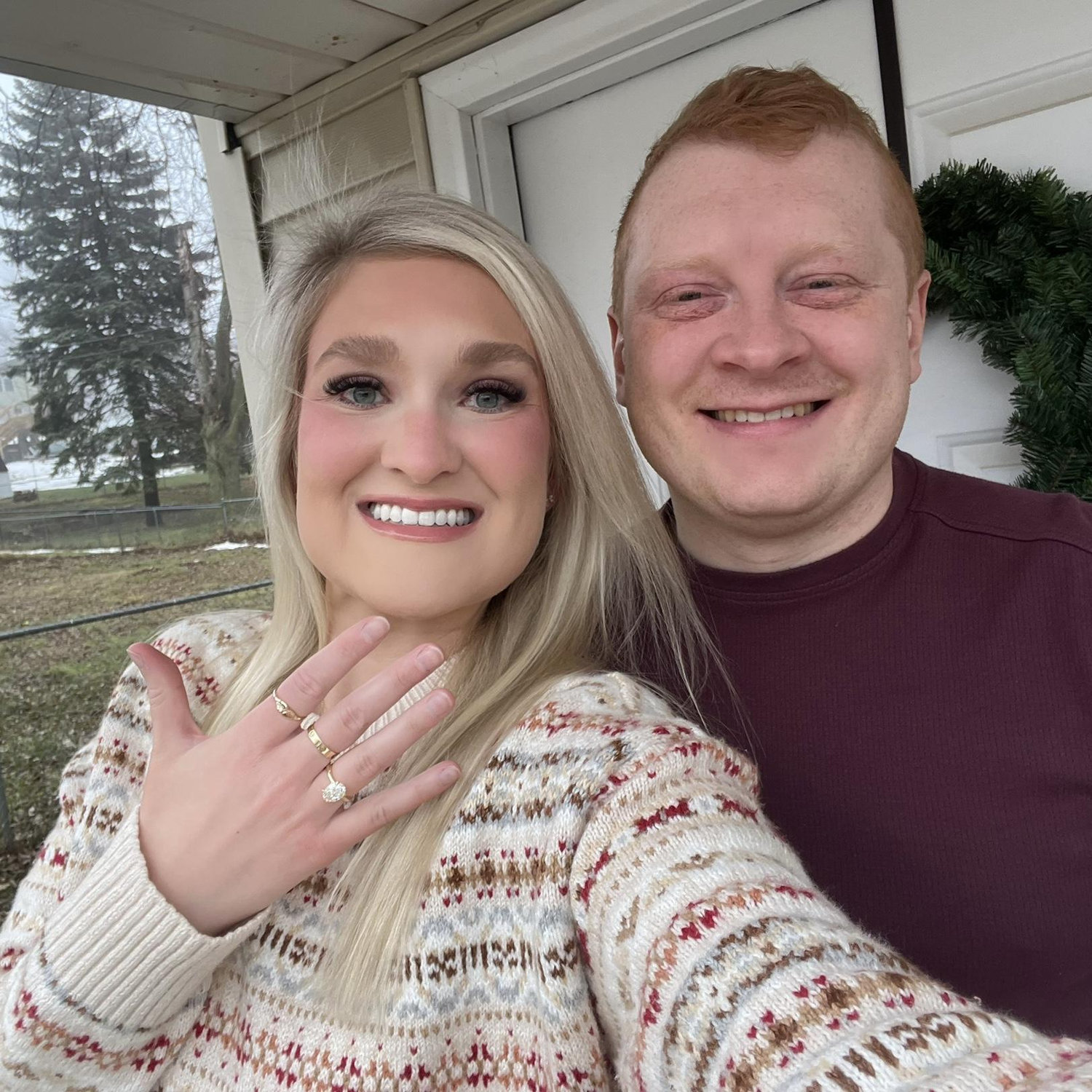 Marcus proposed Christmas morning!