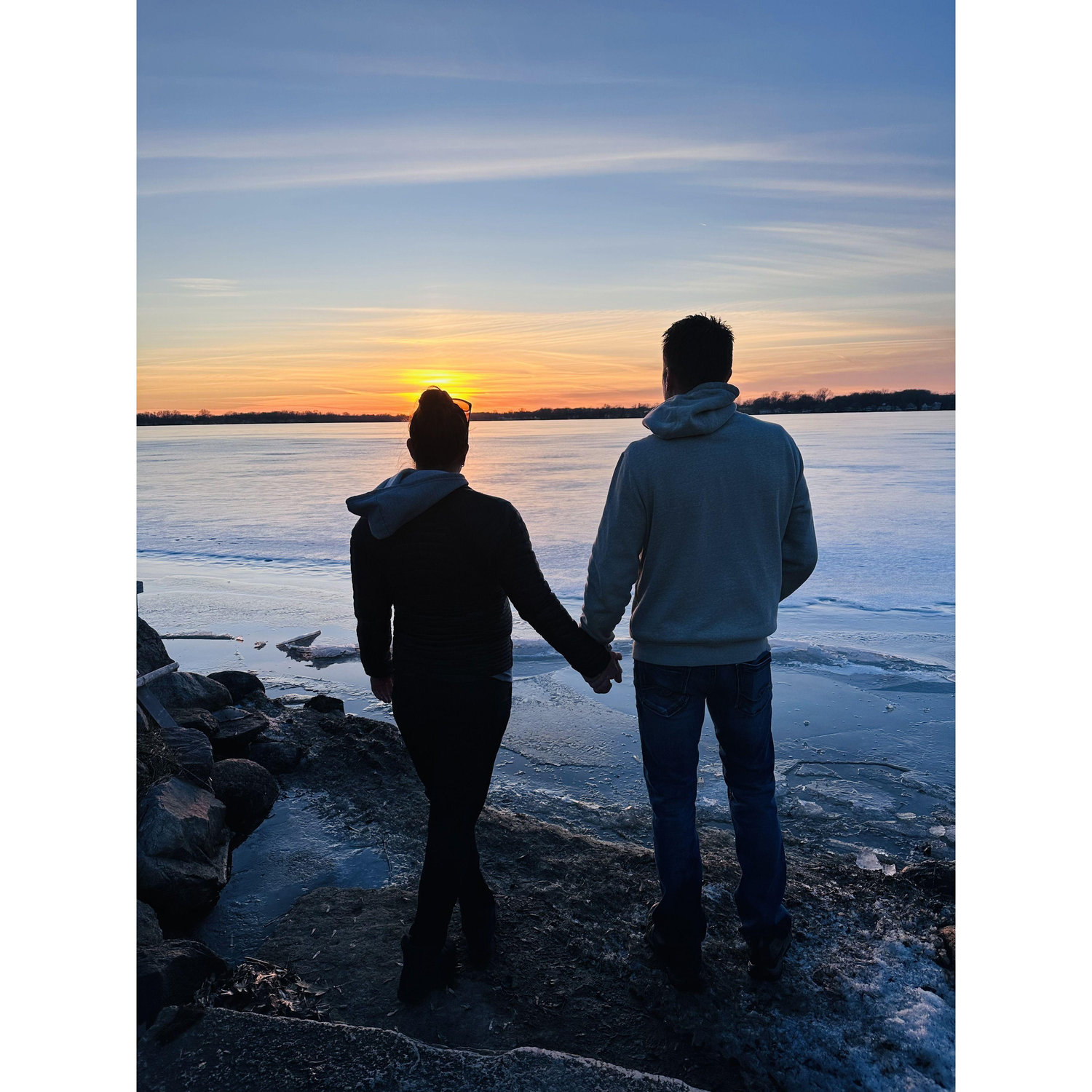 Skylar snapped this picture of us at Walled Lake where we first lived.