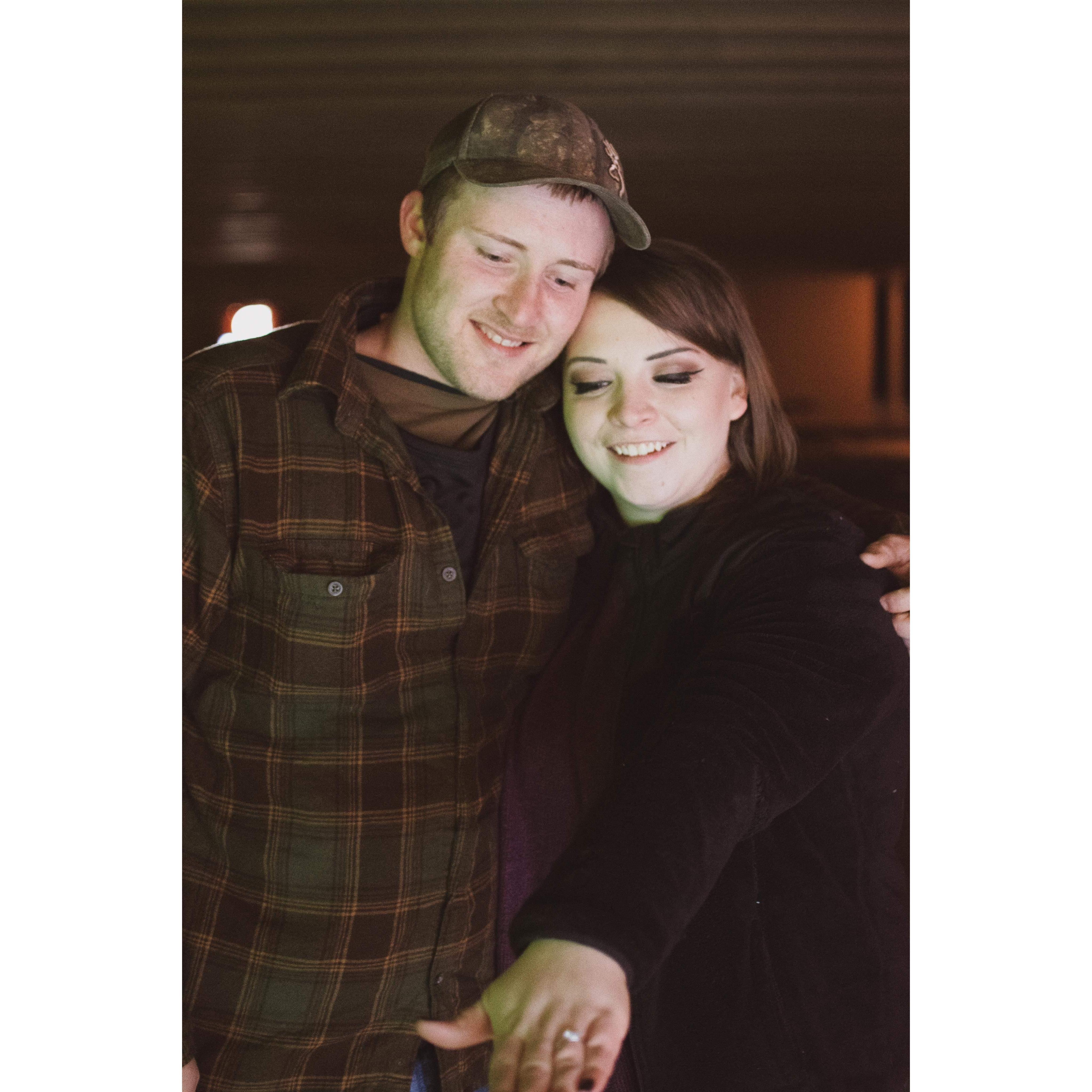 We got engaged on Christmas