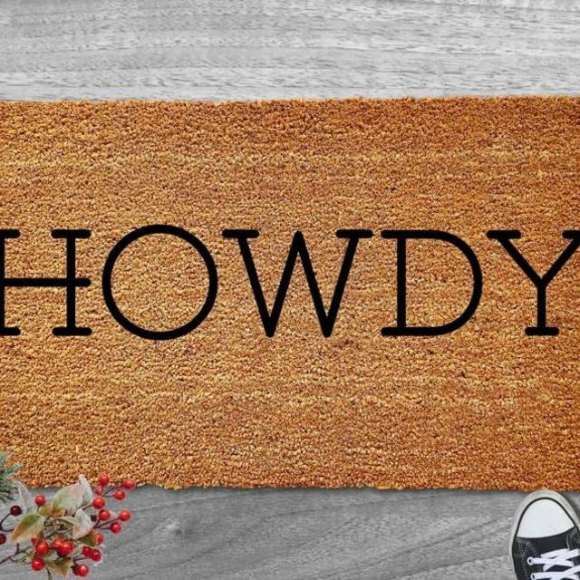 Howdy Doormat Front Entrance Door Mat for Waterproof Floor Mat for Home Garage Entrance Balcony Bathroom Area 16 * 24 Inche