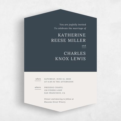 Blue Diamond Wedding Invitation - Stevens Edge