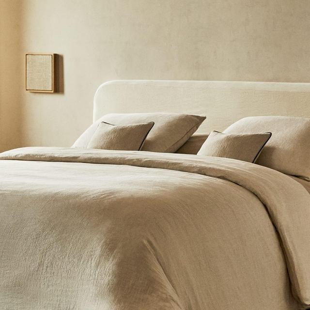 WASHED LINEN DUVET COVER + LINING