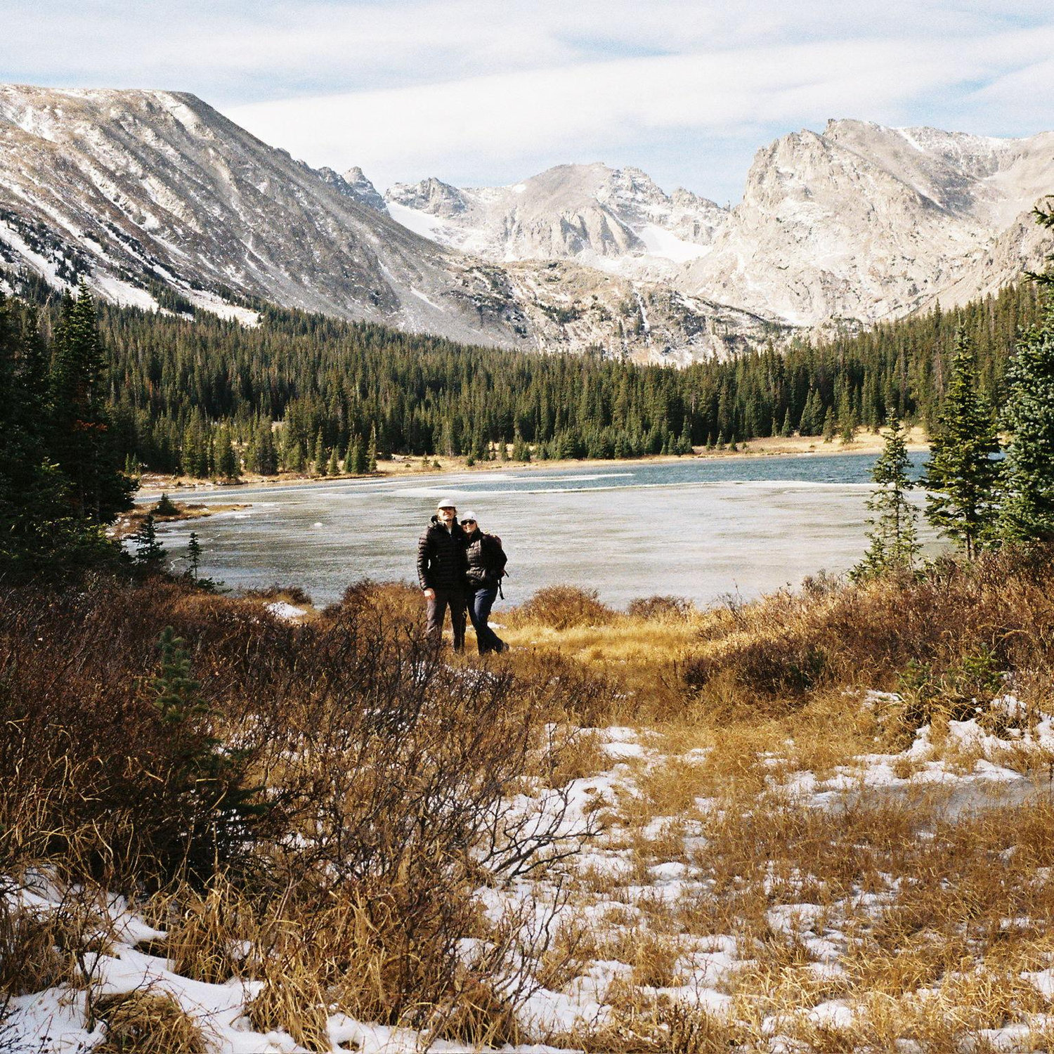 The proposal happened in nearly the exact spot they winter camped a few years back.